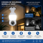Cámara inteligente con luz integrada para vigilancia y monitoreo, diseñada para mejorar la visibilidad en espacios interiores o exteriores y facilitar la supervisión en cualquier momento del día.