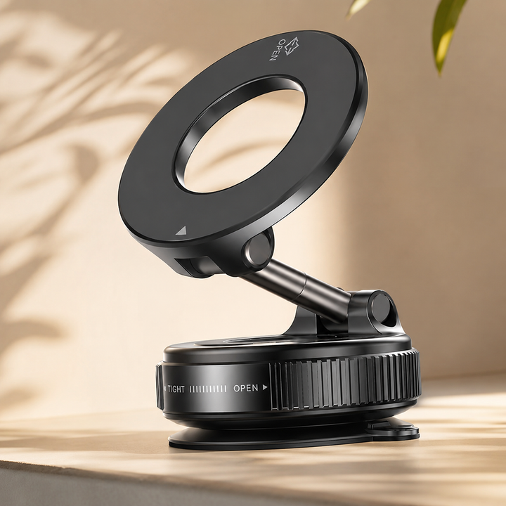 Soporte magnético para celular K007 con rotación de 360°, compatible con teléfonos de 3 a 6.5 pulgadas para automóvil o escritorio.