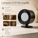 Lámpara LED de pared recargable con control remoto, brillo ajustable, temporizador y base magnética orientable, ideal para dormitorio, lectura y espacios del hogar.