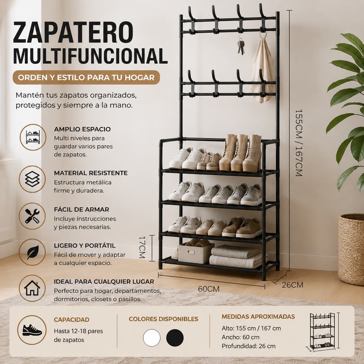 perchero, zapatero, organizador de zapatos, estante para calzado, mueble organizador, perchero de entrada, almacenamiento para zapatos, ahorro de espacio, organizador del hogar, mueble multifuncional, rack para zapatos, colgador de ropa, armario abierto, organizador práctico, decoración del hogar, fácil ensamblaje, resistente, moderno, elegante, organizador de entrada, almacenamiento eficiente, perchero metálico, estante organizador, hogar y oficina, muebles para dormitorio, organizador compacto, zapatero v