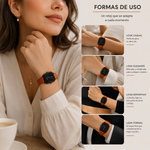 Reloj analógico color camel con diseño elegante y moderno, esfera de fácil lectura, acabado sofisticado y estilo versátil para uso diario o formal.