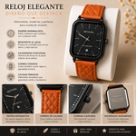 Reloj analógico color camel con diseño elegante y moderno, esfera de fácil lectura, acabado sofisticado y estilo versátil para uso diario o formal.