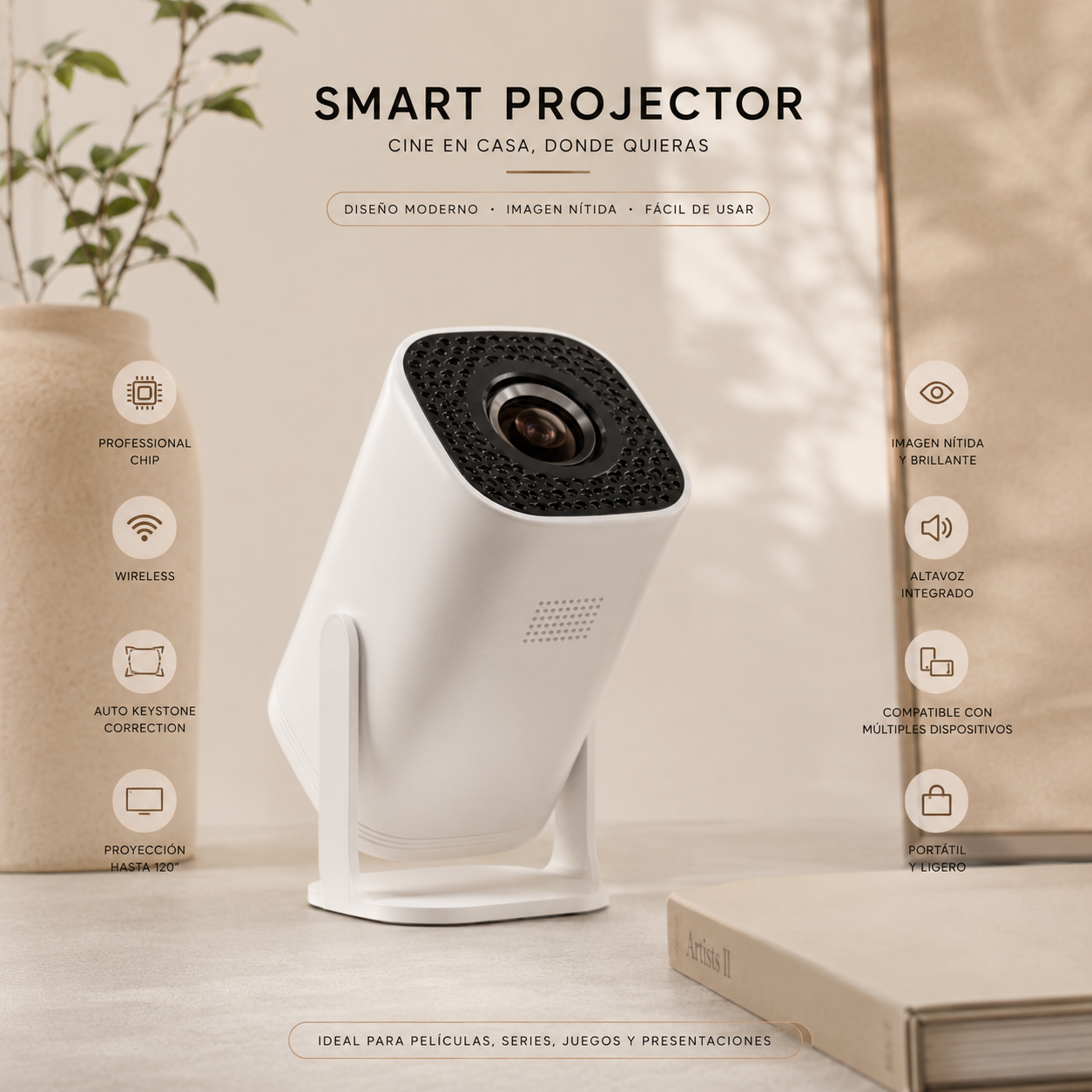 Proyector portátil Home Theater para cine en casa
