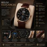 Reloj analógico redondo color café con diseño elegante, esfera de fácil lectura, acabado sofisticado y estilo versátil para uso diario o formal.