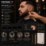 Afeitadora eléctrica multifuncional recargable con cabezal rotativo triple, cepillo facial, perfilador nasal y accesorios de precisión para el cuidado personal masculino.