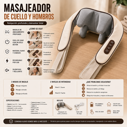 MASAJEADOR DE CUELLO Y HOMBROS