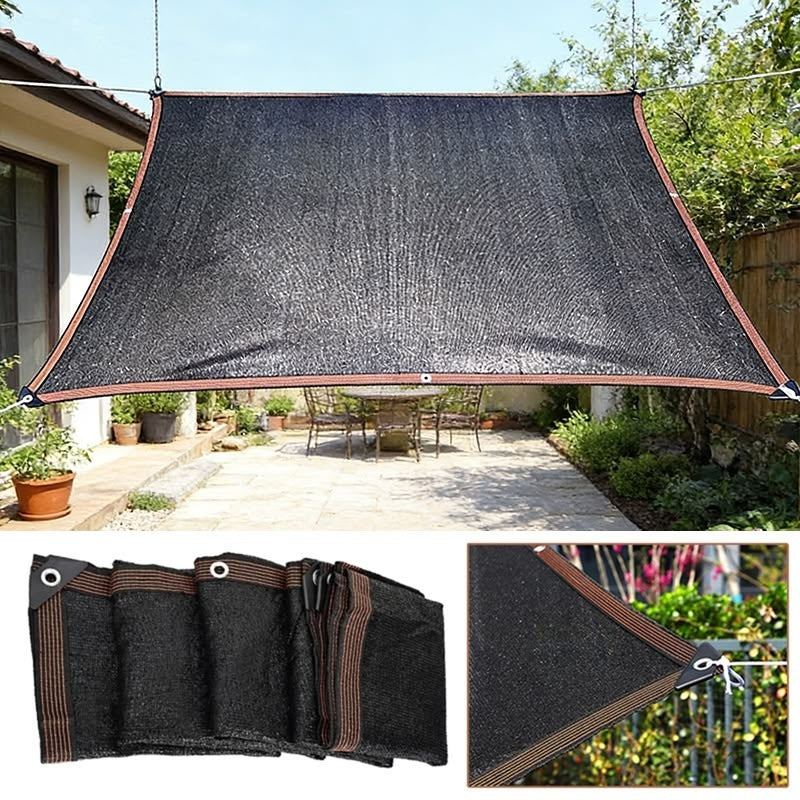 Protege tus espacios del sol y disfruta un ambiente más fresco con este toldo de sombra de alta resistencia. Su diseño transpirable permite la circulación del aire mientras ayuda a reducir el calor y la exposición a los rayos UV. Fabricado con tela reforzada, bordes resistentes y ojales metálicos para una sujeción más segura, es una excelente opción para patios, jardines, piscinas, terrazas y cocheras. Además, su instalación es práctica y su material está diseñado para resistir las condiciones del exterior,