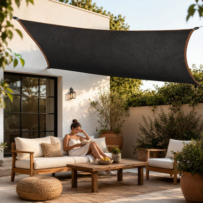 Protege tus espacios del sol y disfruta un ambiente más fresco con este toldo de sombra de alta resistencia. Su diseño transpirable permite la circulación del aire mientras ayuda a reducir el calor y la exposición a los rayos UV. Fabricado con tela reforzada, bordes resistentes y ojales metálicos para una sujeción más segura, es una excelente opción para patios, jardines, piscinas, terrazas y cocheras. Además, su instalación es práctica y su material está diseñado para resistir las condiciones del exterior,