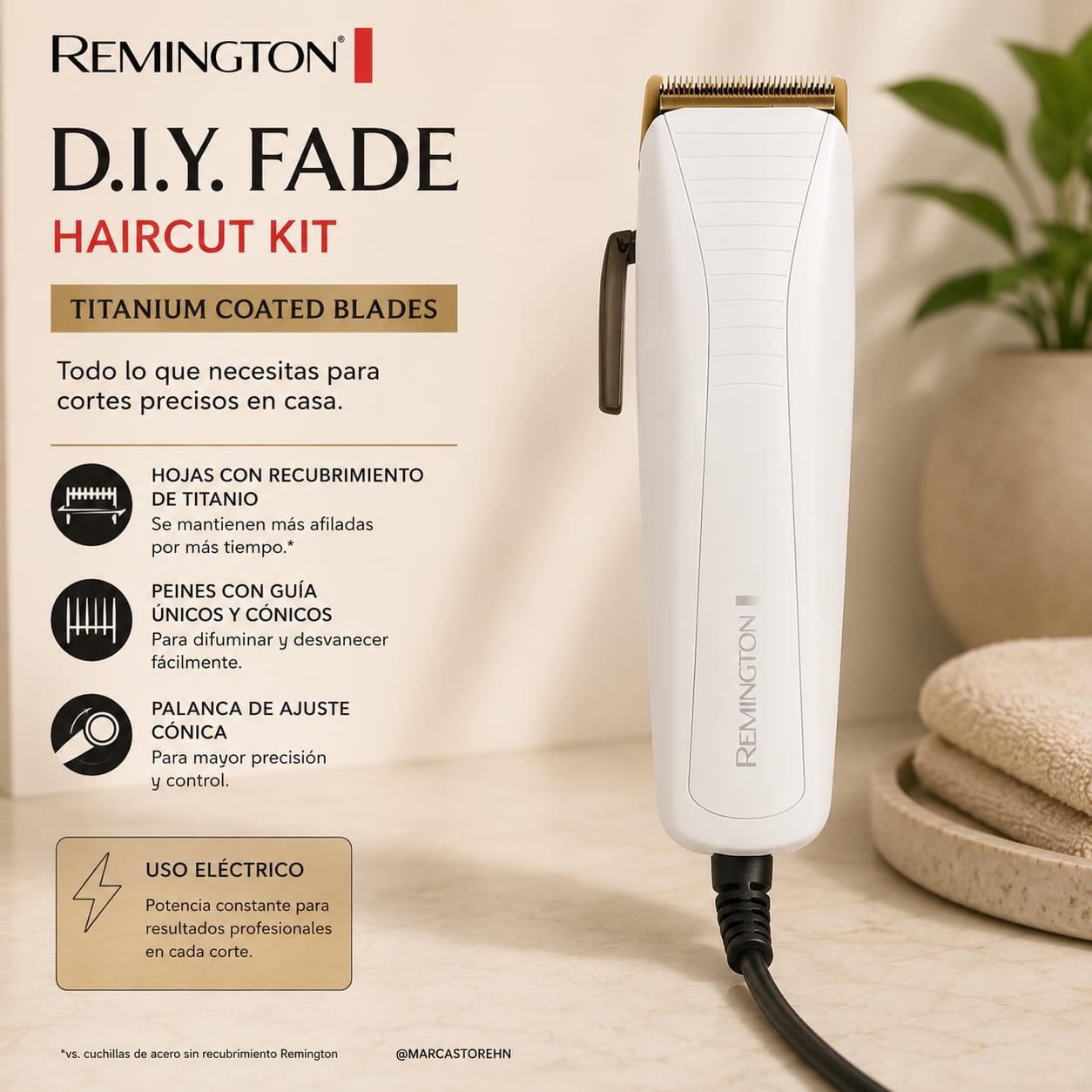 Kit Cortadora Premium Remington Titanium